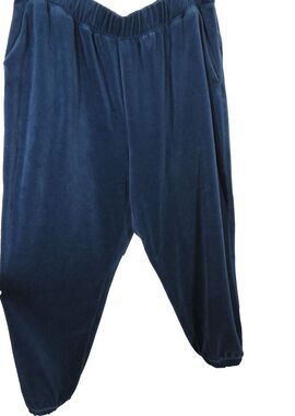 Ava & Viv Women's Blue Velour Jogger Pants With Pockets Plus Size 1X
